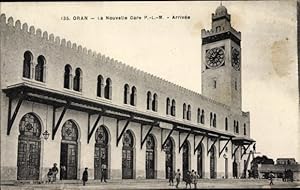 Image du vendeur pour Ansichtskarte / Postkarte Oran Algerien, La Nouvelle Gare, Bahnhof, Collection Idale P.S. mis en vente par akpool GmbH