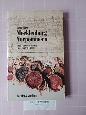 Bild des Verkufers fr Mecklenburg-Vorpommern. 1000 Jahre Geschichte eines jungen Landes. zum Verkauf von Druckwaren Antiquariat