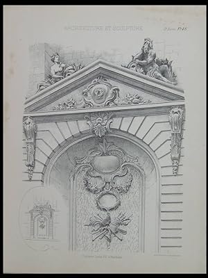 BORDEAUX, FONTAINE SAINT PROJET - PLANCHE 1894- GRAVURE