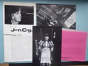 Bild des Verkufers fr John Cage Europeras 1 & 2. Opernhaus Zrich. Direktion: Christoph Groszer. * Umschlagblatt von John Cage eigenhndig signiert ! zum Verkauf von Antiquariat Heinzelmnnchen