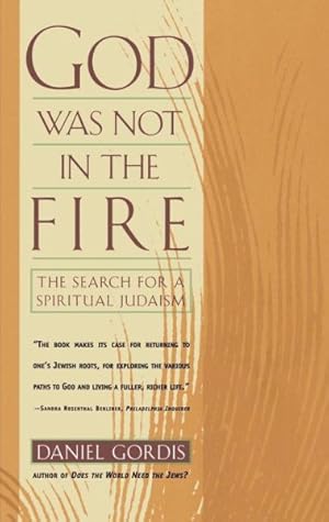 Imagen del vendedor de God Was Not in the Fire : The Search for a Spiritual Judaism a la venta por GreatBookPrices