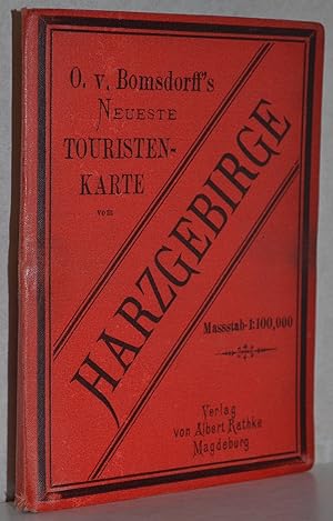 Seller image for Neueste Special Karte vom Harz. (O. v. Bomsdorff's neueste Touristenkarte vom Harzgebirge). Mastab 1: 100.000 u. 2 Nebenkarten. Lithographie 94 x 68 cm, auf Leinen, gefaltet (32 Segmente). for sale by Antiquariat Reinsch