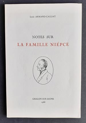 Bild des Verkufers fr Notes sur la famille Niepce - zum Verkauf von Le Livre  Venir