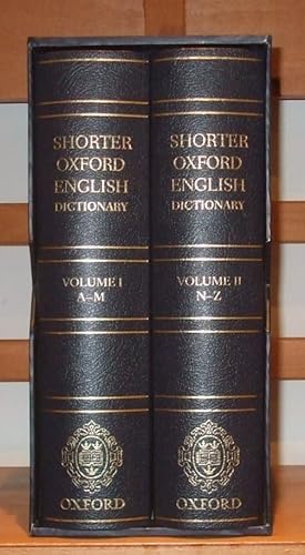 Shorter Oxford English Dictionary on Historical Principles [ Complete in 2 Volumes ][ Leather Bou...