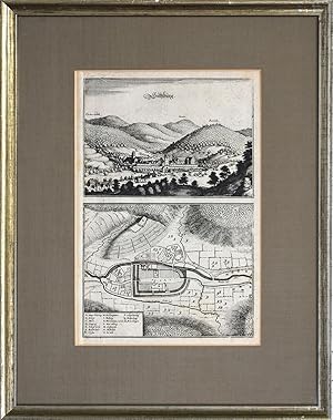 Sultzburg. [1643]. [Original-Kupferstich, gerahmt / signed original colored etching, framed].