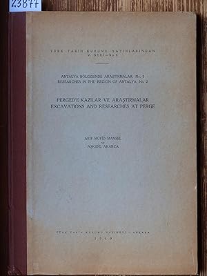 Bild des Verkufers fr Perged'e Kazilar ve Arastirmalar. Excavations and Researches at Perge (trk. u. engl.). zum Verkauf von Michael Fehlauer - Antiquariat