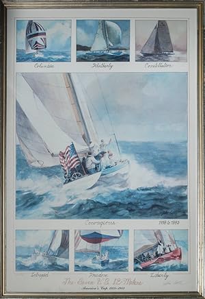 The Seven U.S. 12-Meters: America's Cup 1958-1983Limited Edition Print Signed by John Gable