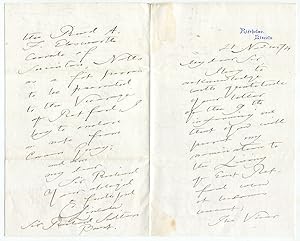 1873 & 1874, Two Christopher Wordsworth Letters as Bishop of Lincoln
