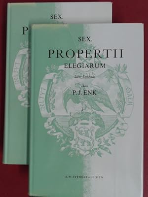 Bild des Verkufers fr Sex. Propertii Elegiarum Liber secundus. (vollstndig in 2 Bnden) Hrsgg. von Petrus Johannes Enk. zum Verkauf von Wissenschaftliches Antiquariat Zorn