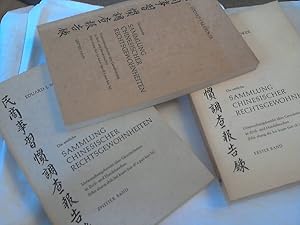 Die amtliche Sammlung chinesischer Rechtsgewohnheiten ++ 3 Bände ++ Bd. 1 mit einer Verfasserwidmung