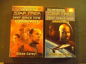 Imagen del vendedor de 2 PBs Star Trek Deep Space Nine Station Rage; Saratoga Pocket Books a la venta por Joseph M Zunno