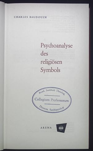 Bild des Verkufers fr Psychoanalyse des religisen Symbols. zum Verkauf von books4less (Versandantiquariat Petra Gros GmbH & Co. KG)