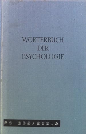 Bild des Verkäufers für Wörterbuch der Psychologie. Bd. 269. Kröners Taschenausgabe zum Verkauf von books4less (Versandantiquariat Petra Gros GmbH & Co. KG)