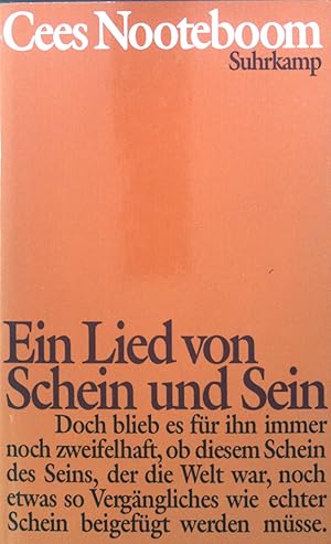 Bild des Verkufers fr Ein Lied von Schein und Sein. zum Verkauf von books4less (Versandantiquariat Petra Gros GmbH & Co. KG)
