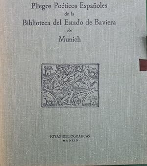 Imagen del vendedor de Pliegos poticos espaoles de la Biblioteca del Estado de Baviera de Munich a la venta por Librera Alonso Quijano