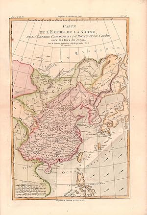 Carte de L'Empire de la Chine, de la Tartarie Chinoise et du Royaume de Corée: avec les Isles du ...