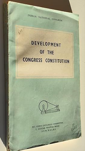 Imagen del vendedor de Development of The Congress Consitution a la venta por Dodman Books