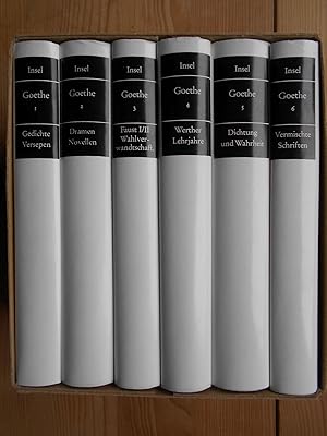 Goethe Werke. In 6 Bänden. [Bd. 1-6, komplett]. Bd. 1: Gedichte. Versepen; Bd. 2: Dramen. Novelle...