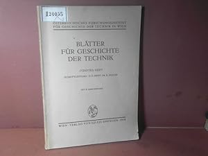 Blätter für Geschichte der Technik (später: Technikgeschichte) - Heft 5, 1938.