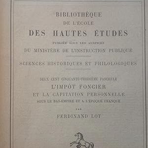 l' IMPOT FONCIER et la capitation sous le BAS- EMPIRE et à l"époque FRANQUE .