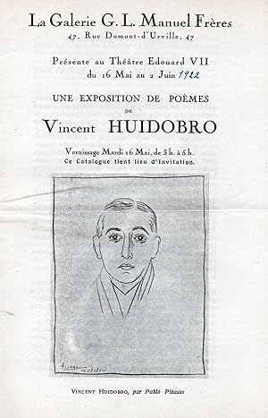 Seller image for Une exposition de pomes de Vincent Huidobro. for sale by Librairie Jean-Yves Lacroix