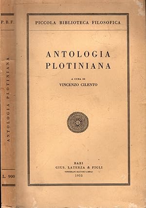 Immagine del venditore per ANTOLOGIA PLOTINIANA venduto da iolibrocarmine