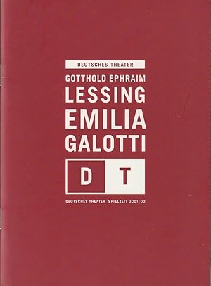 Immagine del venditore per Programmheft Gotthold Ephraim Lessing EMILIA GALOTTI Premiere 27. September 2001 Spielzeit 2001 / 02 Nr. 2 venduto da Programmhefte24 Schauspiel und Musiktheater der letzten 150 Jahre