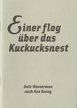 Bild des Verkufers fr Programmheft Dale Wasserman EINER FLOG BER DAS KUCKUCKSNEST Premiere 11. Januar 2008 Spielzeit 2007 / 2008 Nr. 6 zum Verkauf von Programmhefte24 Schauspiel und Musiktheater der letzten 150 Jahre