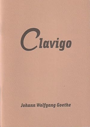 Bild des Verkufers fr Programmheft Johann Wolfgang Goethe CLAVIGO Premiere 30. November 2008 Spielzeit 2008 / 2009 Nr. 4 zum Verkauf von Programmhefte24 Schauspiel und Musiktheater der letzten 150 Jahre