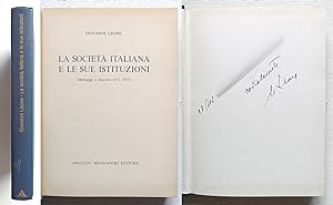 Giovanni Leone. La società italiana e le sue istituzioni. 1975 AUTOGRAFATO