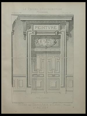 LAVAL, MUSEE - 1895 - PLANCHE ARCHITECTURE - LEOPOLD RIDEL