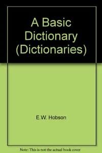Seller image for A Basic Dictionary (Dictionaries S.) for sale by WeBuyBooks