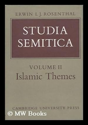 Imagen del vendedor de Studia Semitica : Volume II / by Erwin I. J. Rosenthal a la venta por MW Books Ltd.