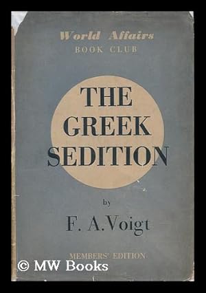 Seller image for The Greek Sedition for sale by MW Books Ltd.