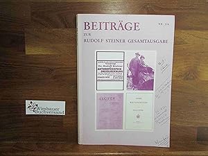 Bild des Verkufers fr Beitrge zur Rudolf Steiner Gesamtausgabe. Nr. 116 Frhjahr 1996 zum Verkauf von Antiquariat im Kaiserviertel | Wimbauer Buchversand