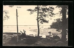Bild des Verkufers fr Ansichtskarte Kotka, Uferpartie mit Booten zum Verkauf von Bartko-Reher
