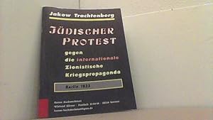 Imagen del vendedor de Jdischer Protest gegen die internationale zionistische Kriegspropaganda, Berlin 1933. a la venta por Antiquariat Uwe Berg