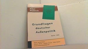 Seller image for Grundfragen deutscher Auenpolitik. for sale by Antiquariat Uwe Berg