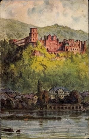 Künstler Ansichtskarte / Postkarte Huth, F., Heidelberg am Neckar, Blick von der Hirschgasse, Sch...