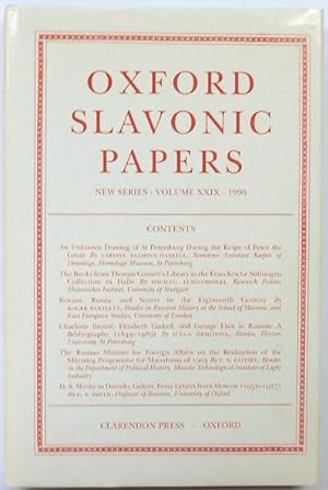 Seller image for Oxford Slavonic Papers: New Series: Volume XXIX: 1996 for sale by PsychoBabel & Skoob Books