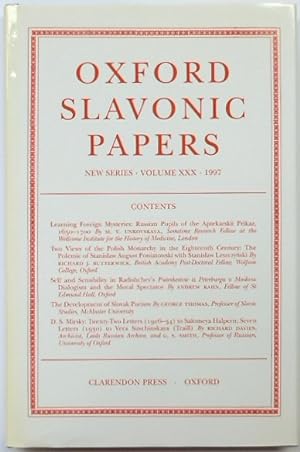 Seller image for Oxford Slavonic Papers: New Series: Volume XXX 1997 for sale by PsychoBabel & Skoob Books