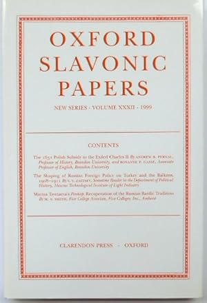 Seller image for Oxford Slavonic Papers: New Series: Volume XXXII 1999 for sale by PsychoBabel & Skoob Books