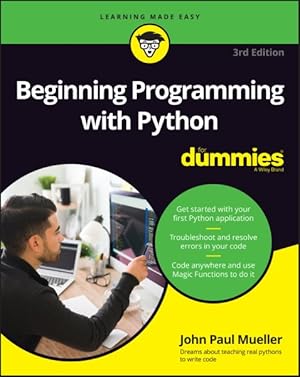 Bild des Verkufers fr Beginning Programming With Python for Dummies zum Verkauf von GreatBookPrices
