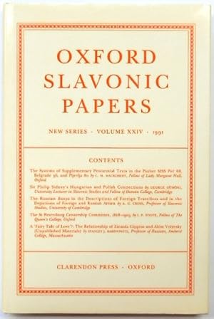 Seller image for Oxford Slavonic Papers: New Series: Volume XXIV: 1991 for sale by PsychoBabel & Skoob Books