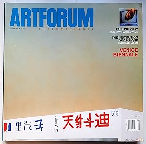 Seller image for Artforum Vol. 44, No. 1 (September 2005) for sale by castlebooksbcn