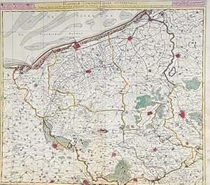 Carte : Flandriae comitatus pars occidentalis in terram Francam et ejusdem subjacentia officia ac...