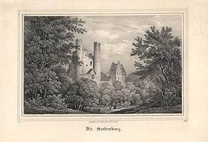 Die Sorbenburg. Lithographie-Ansicht von C. W. Arldt.