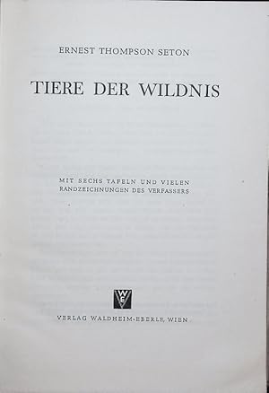 Bild des Verkufers fr Tiere der Wildnis. zum Verkauf von Antiquariat Bookfarm