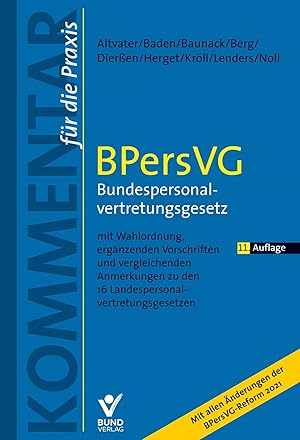 Seller image for BPersVG - Bundespersonalvertretungsgesetz for sale by moluna