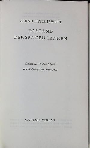 Imagen del vendedor de Das Land der spitzen Tannen. a la venta por Antiquariat Bookfarm